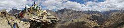 Panorama from Hanumil La; one of the higher passes during our trek with stunning views.