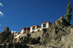 The monastery high above the village is striking; both its location and interior.