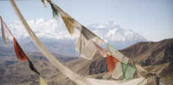 Nyi La pass, Annapurna I, Tilicho and Nilgiri in the background
