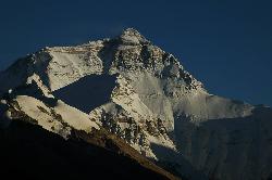 Late afternoon in Ronguk reveals the north face of Everest; or Chomolungma how it is called by Tibetans.