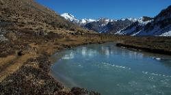 Walking along Tsachu river back to Chuna; from where we will cross over into the Deuthang valley.